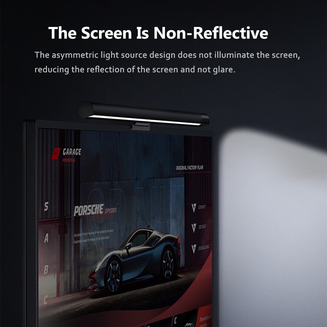 LYMAX LED Desk Lamp Screen Bar Display Hanging Light Eyes Protection PC Computer Monitor Light Bar Dimmable Reading Screen Lamp