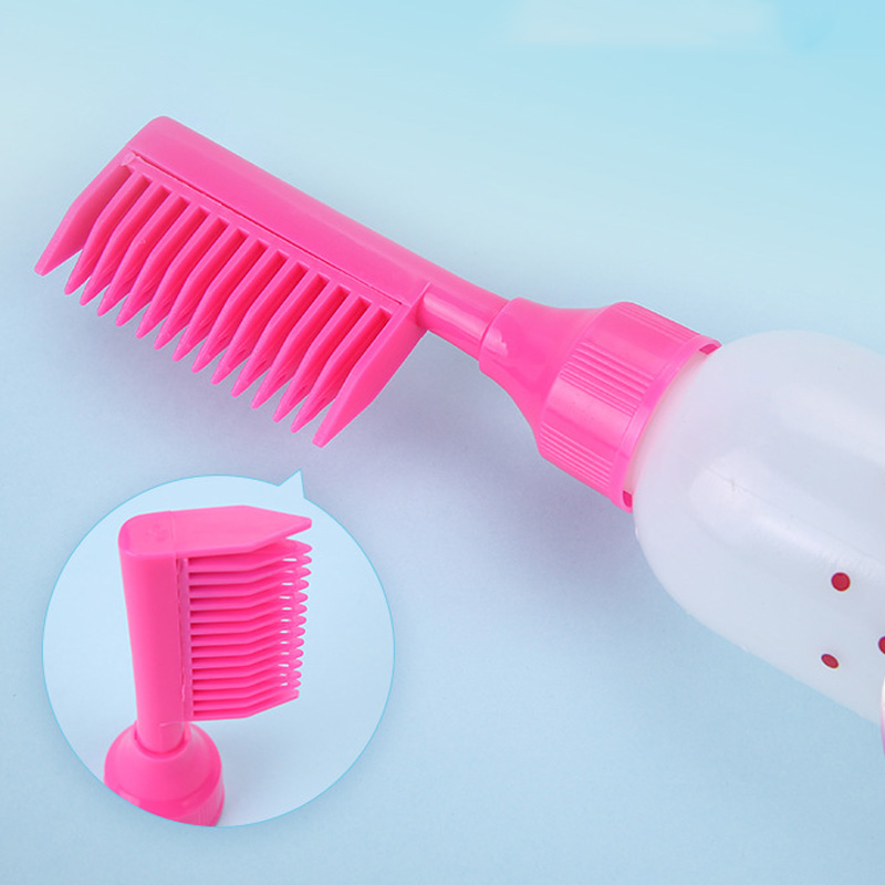 Nachfüllbare haarfarbenflasche, friseurbedarf, Styling-werkzeuge, kopfhautöl-applikatorflasche, kamm, Shampoo-flasche