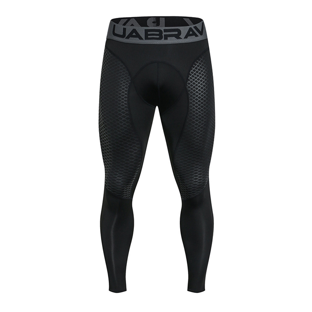 Ishowtienda fitness bodybuilding bukser træning elastik sports leggings jogging bukser herre fitness bukser herre: Sort / Xxl