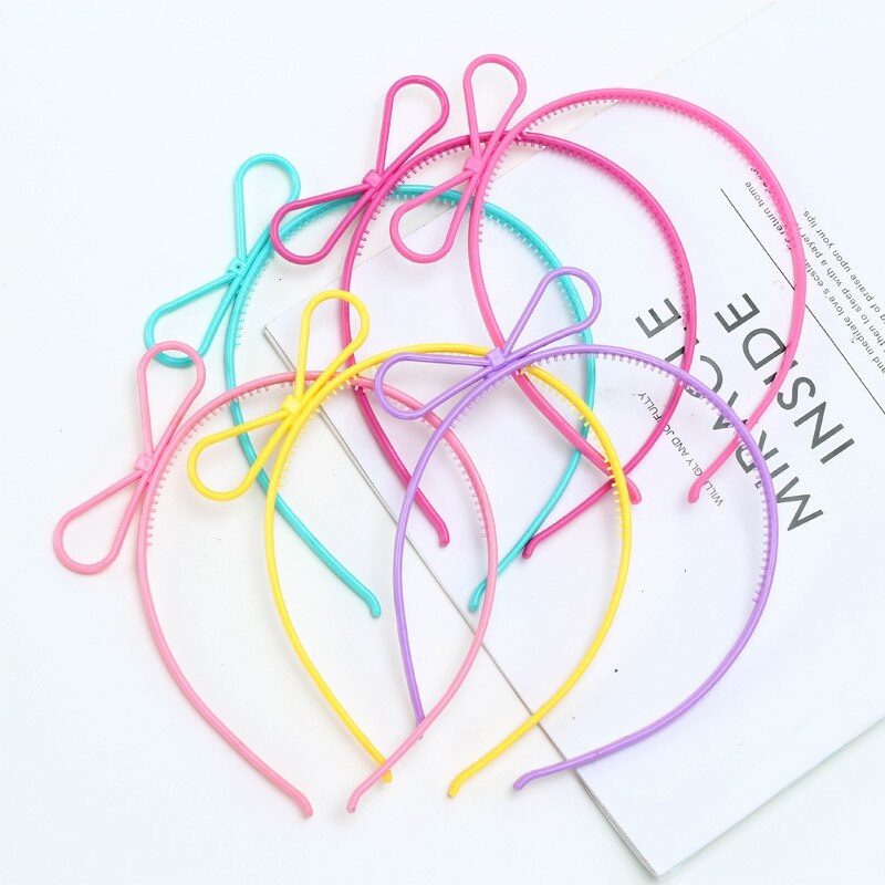3 stücke freundlicher Stirnbänder Katze Ohren Krone Bogen Headwear Prinzessin Kunststoff Haarbänder Boho Haar Bands für Mädchen Baby Zubehör