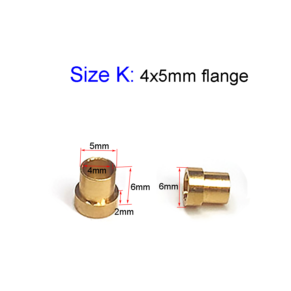 10 Uds. De cojinete de manguito de eje de casquillo de brida de eje de buje de latón para eje de 2mm, 3mm, 4mm y 5mm para barco RC, piezas de repuesto marinas DIY: Lavanda
