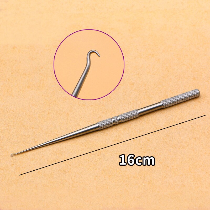 Nase single claw pull hook Sharp head pull hook Question mark type pull noble steel only clay pull hook instrument: Red