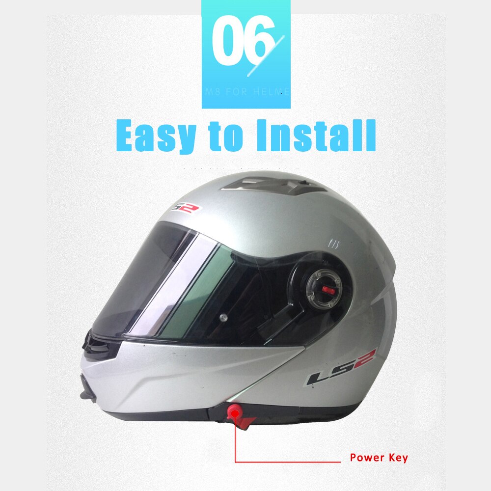 Motorcycle Helmet Headset Motorbike Rider Bluetooth Handsfree Moto