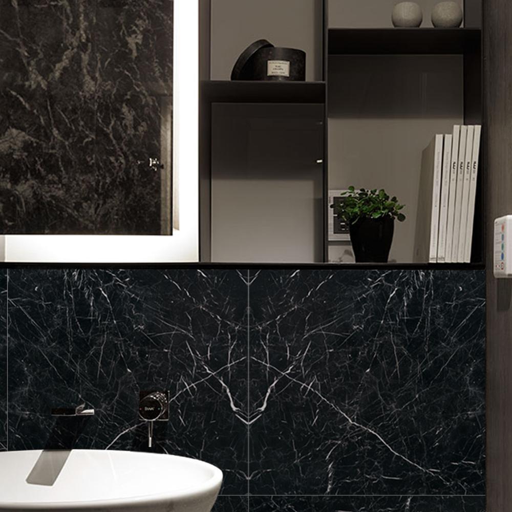 4 Stuks Imitatie Marmer Pvc Muur Floor Stickers Zelfklevende Waterdicht Keuken Badkamer Decals Diy Grond Paster Home Decoratie