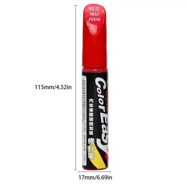 Car Paint Scratches Repair Pen Brush Waterproof Paint Marker Pen Car Tyre Tread Care Automotive Maintain Black White Red Silver: Red