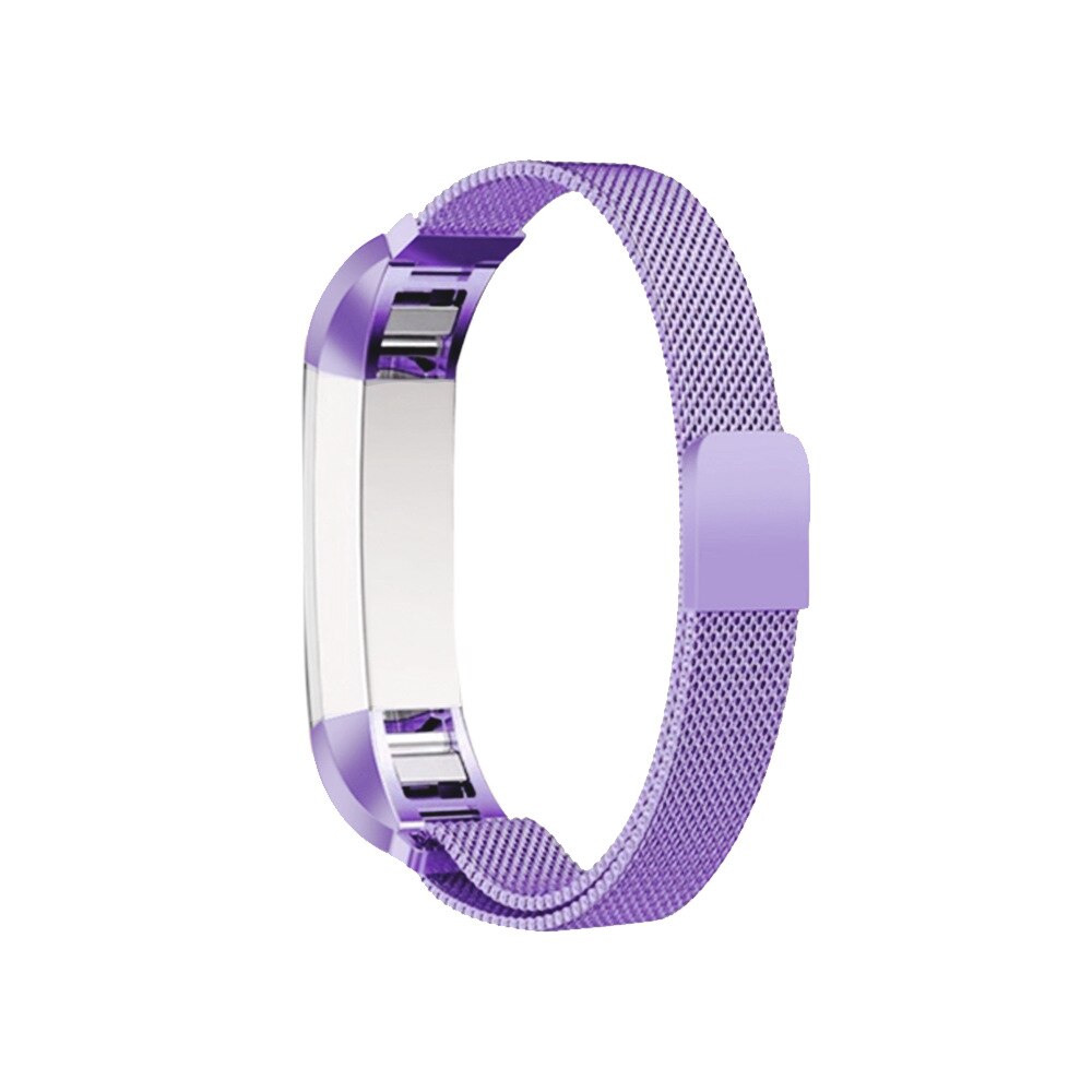 Vervangende metalen polsband in 11 kleuren voor fitbit alta-armband, hartslagmeter, smartwatch en accessoires.: Lichtpaars