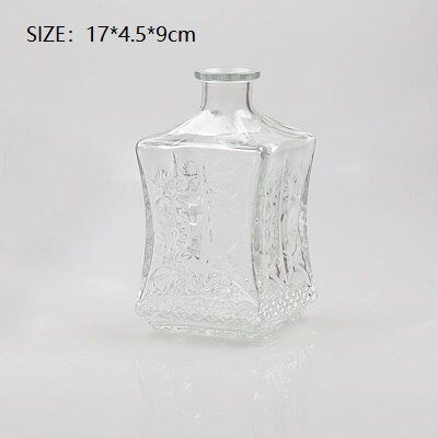 Nordisk relief glasvase blomsterarrangement hydroponisk vintage vase boligdekoration skyde rekvisitter til centerpieces til bryllupper: B stil -8