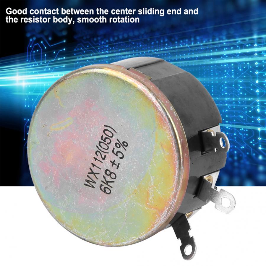 DCJJLWIG WX112 WX050 5W Enkele Cirkel Draad Wond Potentiometer (050) 100R 220R 1K 2K2 4K7 10K 22K 33K 47K 100 220 2.2K 4.7K Ohm (4K7-1st