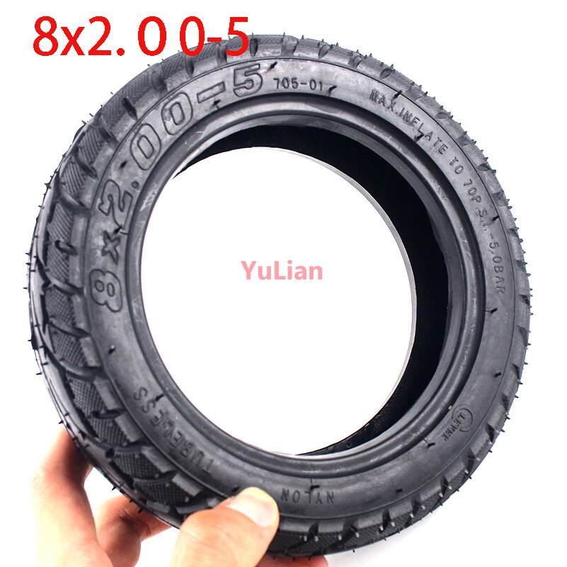 8 x 2.00-5 wiel tubeless vacuümband met aluminium velgen voor elektrische scooter kugoo  s3 s2 s1 c3 pocket bike rolstoel