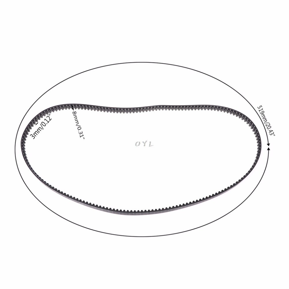 Automatisk brödmaskin maskin transportband plastband band rem perimeter 519mm kök