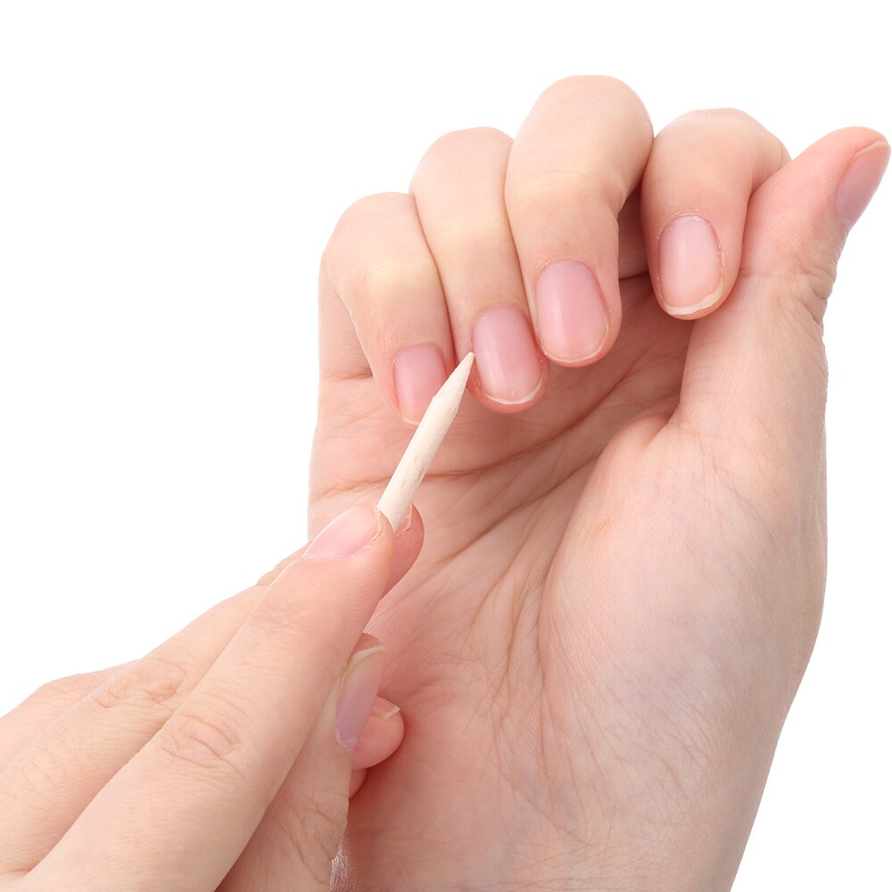 10/30/50/100Pcs Exfoliating Wood Stick Cuticle Remover Orange Dual-ended Nail Art Designs Manicure Pedicure Pusher Nail Tool