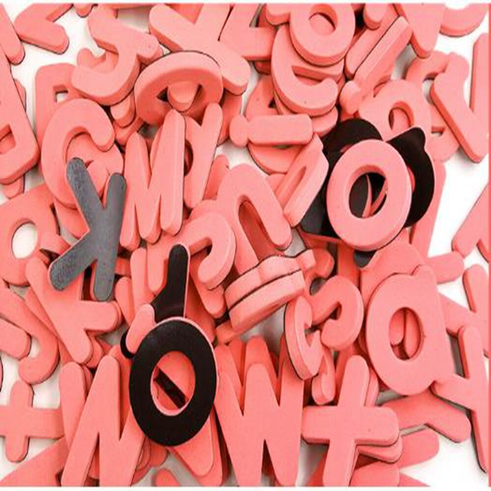 Magnetische Alfabet Nummers Decoratieve Ins Roze Foam Koelkast Stickers Kinderkamer Muur Decor Diy Engels Brief