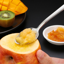 Grueso suave de acero inoxidable cuchara de postre borde dentado cortar fruta cocina gadget herramientas de la cocina