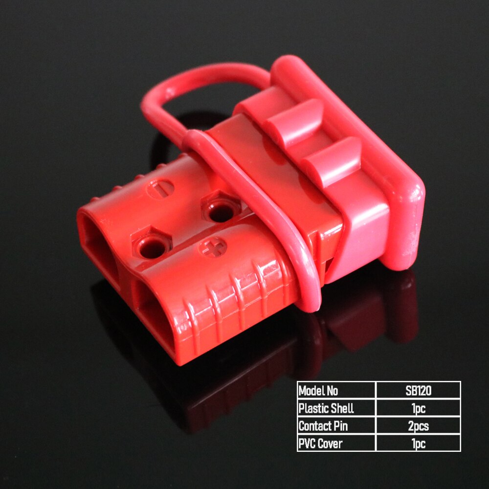 120A 600V AC DC SB120 Quick Connector Battery Charger Trailer Pair Plug Kit Connect Car Disconnect Winch Electrical Power Cables: Red