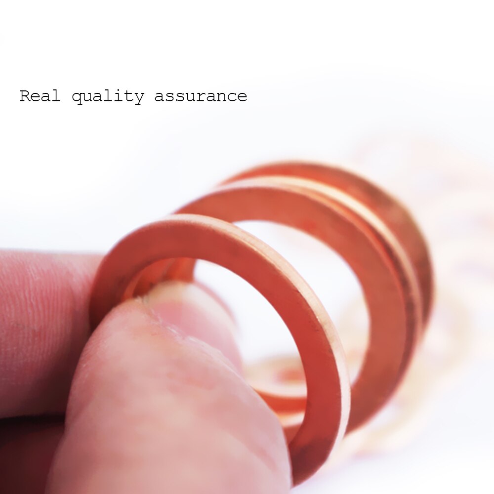 10 Pieces/Set 10*14*1mm Sump Plug Oil Seal Tools Fasteners Accessories For Car Truck Vehicle Solid Copper Crush Washers