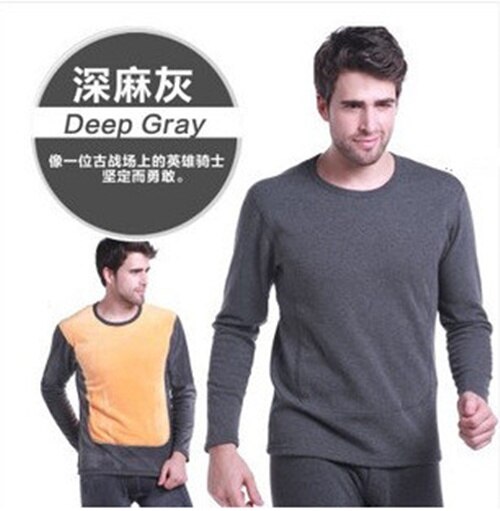 Winter Lover Thermal Underwear For Women Men Warm thick Cashmere Black Long Johns Velvet Thick Second Thermal Set Female Skin: Men Dark Grey / XXL