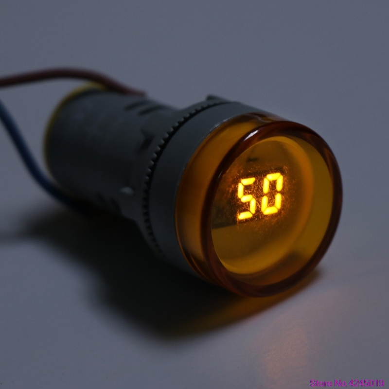 22mm hertz ac frekvensmåler ledet digitalt display indikator signal lampe lyser