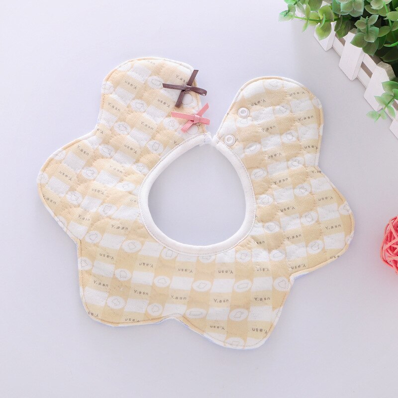 Style Flower Baby Bibs Bowknot Infant Baby Feeding Stuff Burp Cloth Cotton Baby Girls Boys Bandana Bibs Soft Baby Stuff: F