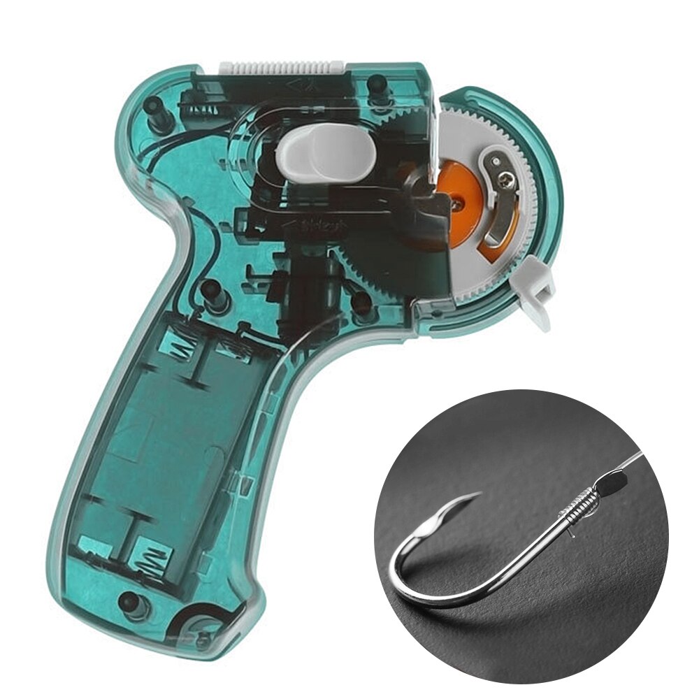 Automatische Vissen Tools Draagbare Elektrische Vishaak Tier Machine Vis Accessoires Tie Snelle Vishaken Lijn Koppelverkoop Apparatuur: Lake blue Long