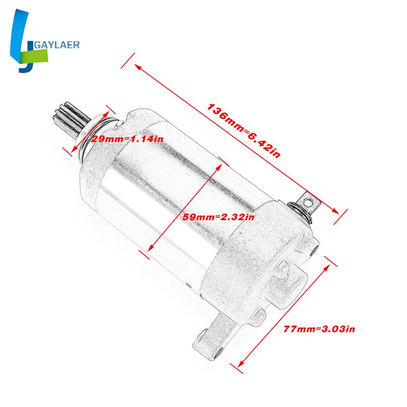 Starter Electrical Engine Starter Motor for Yamaha XT125R XT125X YB125 YBR125ED YBR125ESD YB125SPD TT-R125 TT R125L R125E R125LE