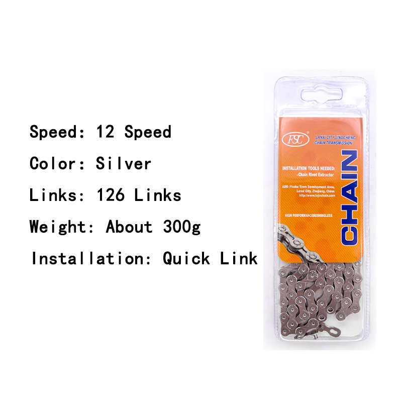 FSC 6/7/8/9/10/11/12 Speed Velocidade Fietsketting 116/126 Links Ultralight MTB Weg Mountainbike 6S 7S 8S 9S 10S 11S 12S: Paars