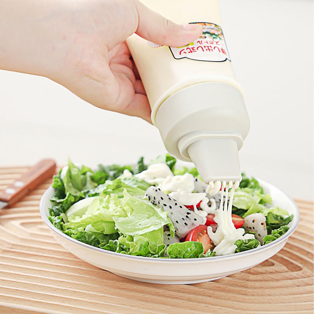 Bouteilles à presser en plastique avec sortie à 5 trous pour Sauce Ketchup, Condiments, peinture à l'huile d'olive, BBQ avec capuchon torsadé