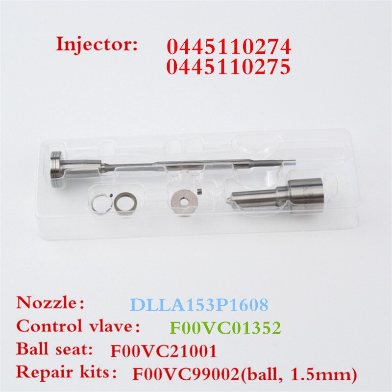 4-Cilinder Common Rail Ejector Reparatie Kits 0445110250, 0445110256, 0445110273, 0445110274, 0445110275, 0445110279, 0445110186: 0445110274