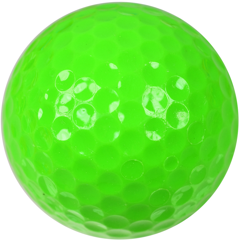 Balles de Golf Double couche en caoutchouc, 5 pièces/1 ensemble, haute élasticité, intérieur, Swing de Golf, balle d&#39;entraînement, bonne , 10 couleurs,: 5PCS Green