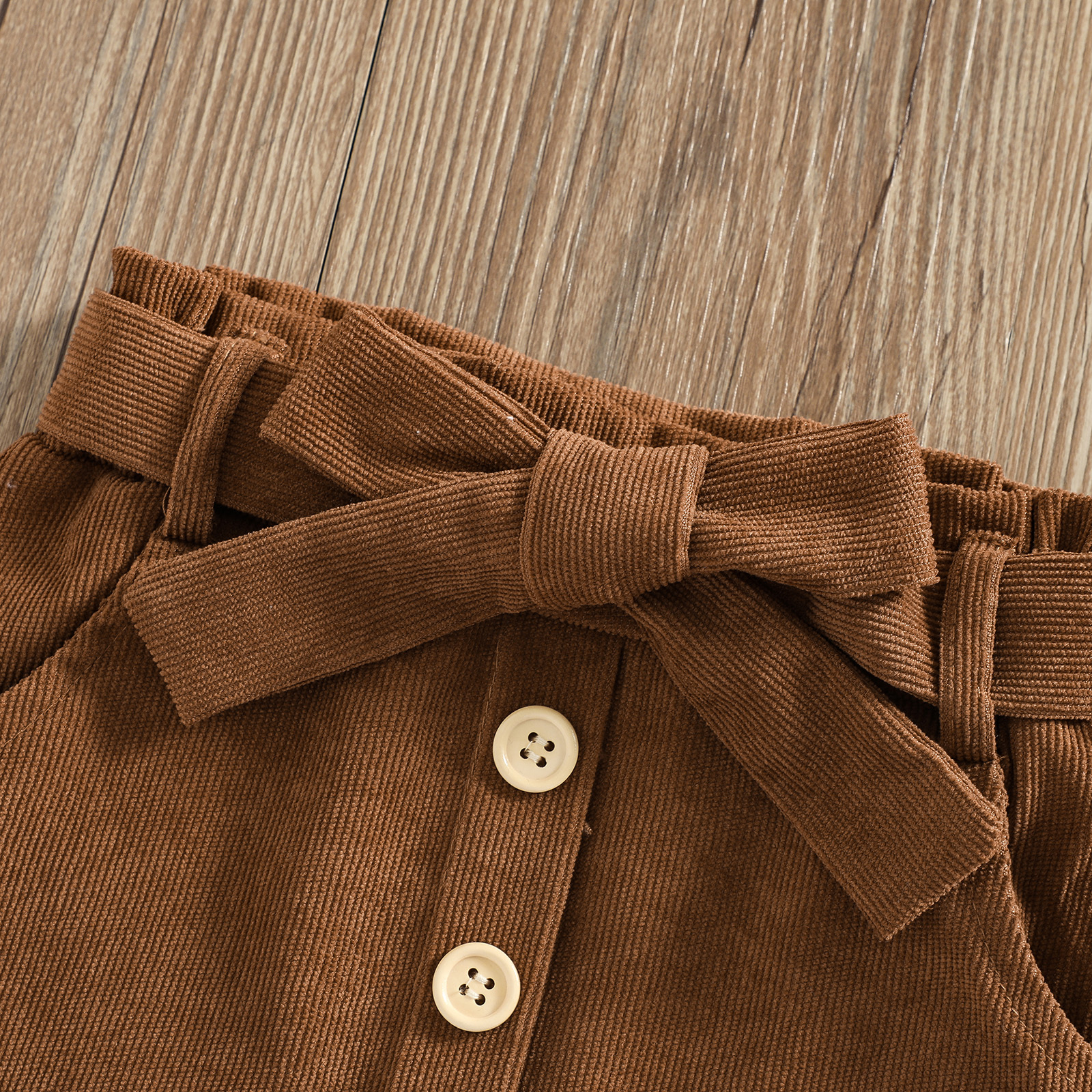 Ma y 1-6Y los niños chico bebé niñas faldas de pana arco Botón Línea faldas primavera otoño ropa D84