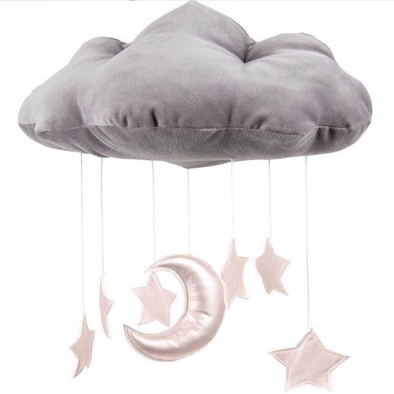 Culla rocker ins nuovo nuvola ornamenti peluche roba da parete decorazione della stanza dei bambini appeso a parete in cotone scena puntelli di tiro: grigio