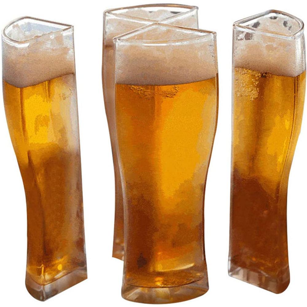 Super Schooner Beer Glasses Mug Cup 4-in-1 Large Capacity Beer Mug Separable Easy to Carry 4 Beer Glasses for Bar Party Home