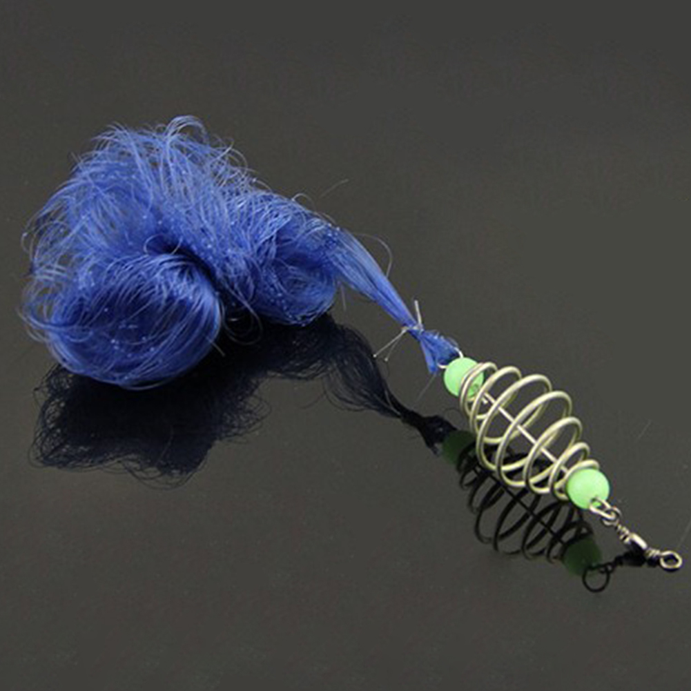 1Pc Copper Spring Shoal Netto Kleine Mesh Verrekening Lichtgevende Kralen Swivel Vissen Tools Netto Voor Shoal