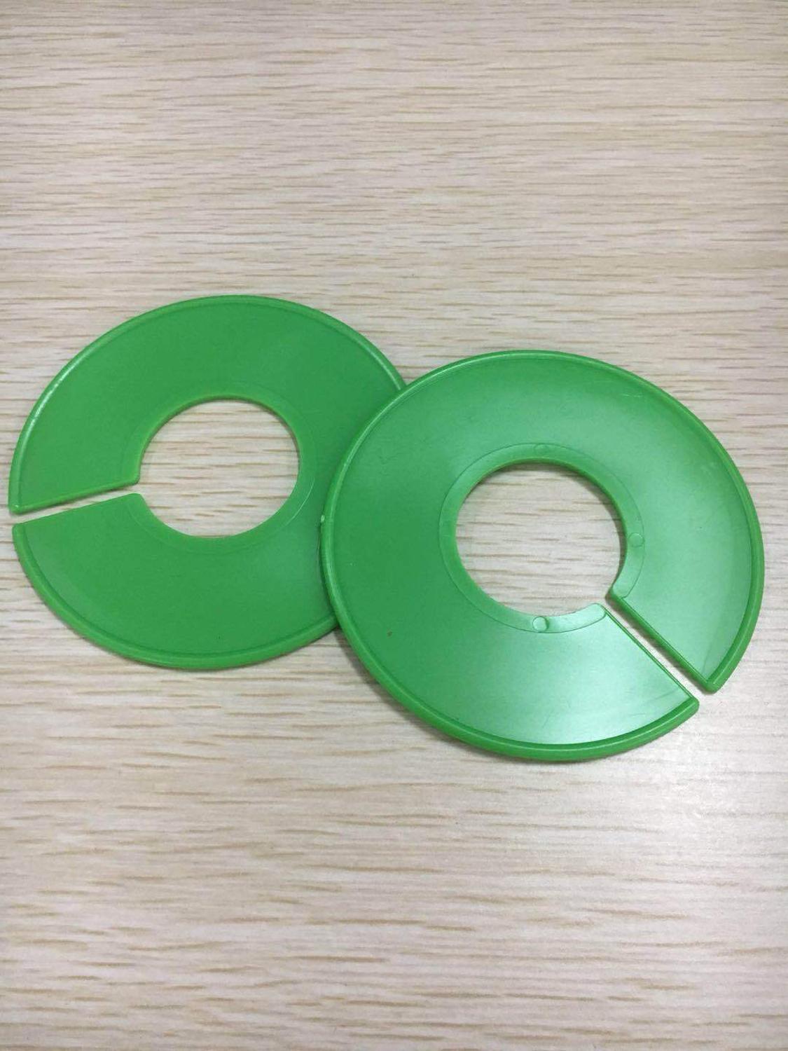 5 lege Ronde Rack Plastic Kleding Ring Maat Verdelers Past Ronde Vierkante Buis Kledingstuk Tags Maat Markering Ring: green