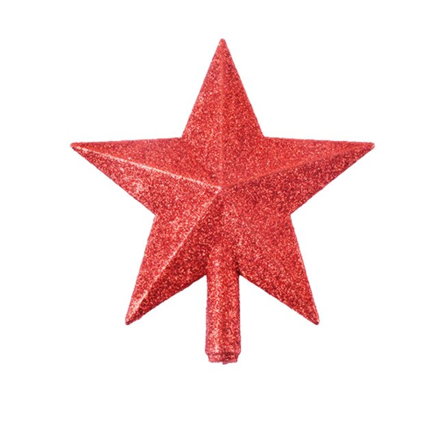 Large Glitter Star Christmas Xmas Tree Topper Decoration Xmas Treetop Ornament Merry Christmas Decor For Home Year: Red15cm