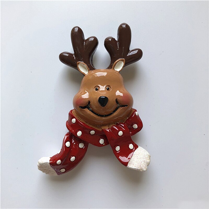 Aimants de réfrigérateur pour décoration de noël, accessoires en résine pour père noël, bricolage, ornements pour la maison,