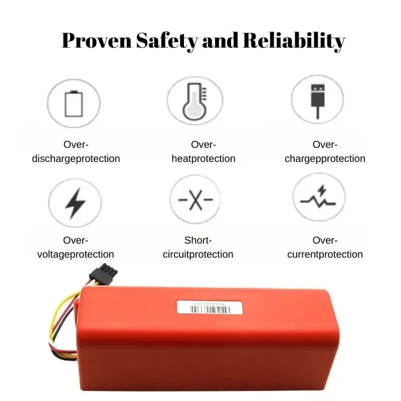 brr 2p4s 5200s 14.4V 12800mAh Akumulator zamienny do odkurzacza robota Xiaomi Roborock S55 S60 S65 S50 S51 S5 MAX S6 Parts