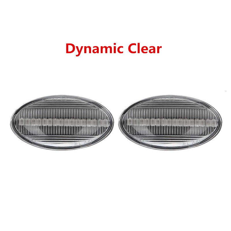 2x12 V Vloeiende Side Repeater Lamp Dynamische LED Side Marker Light Panel Lamp Fout Gratis Voor BMW MINI cooper R50 R52 R53 2002: Dynamic Clear