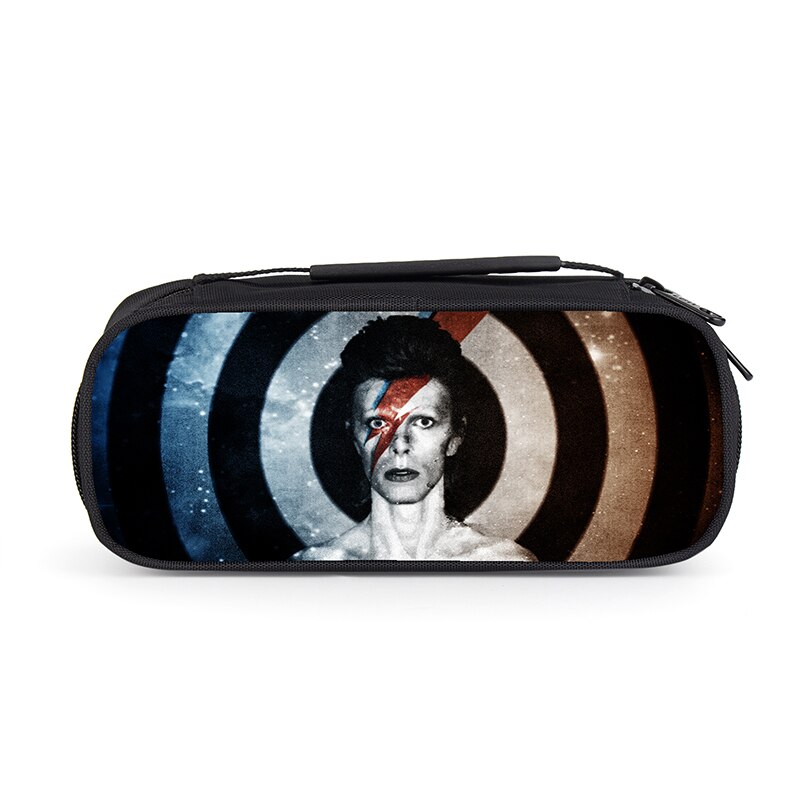 Rock Singer David Bowie Boys Girls Pencil Bag Students Multifunction Pencil Case School Supplies Sotrage Bags Kids Wallet: 006