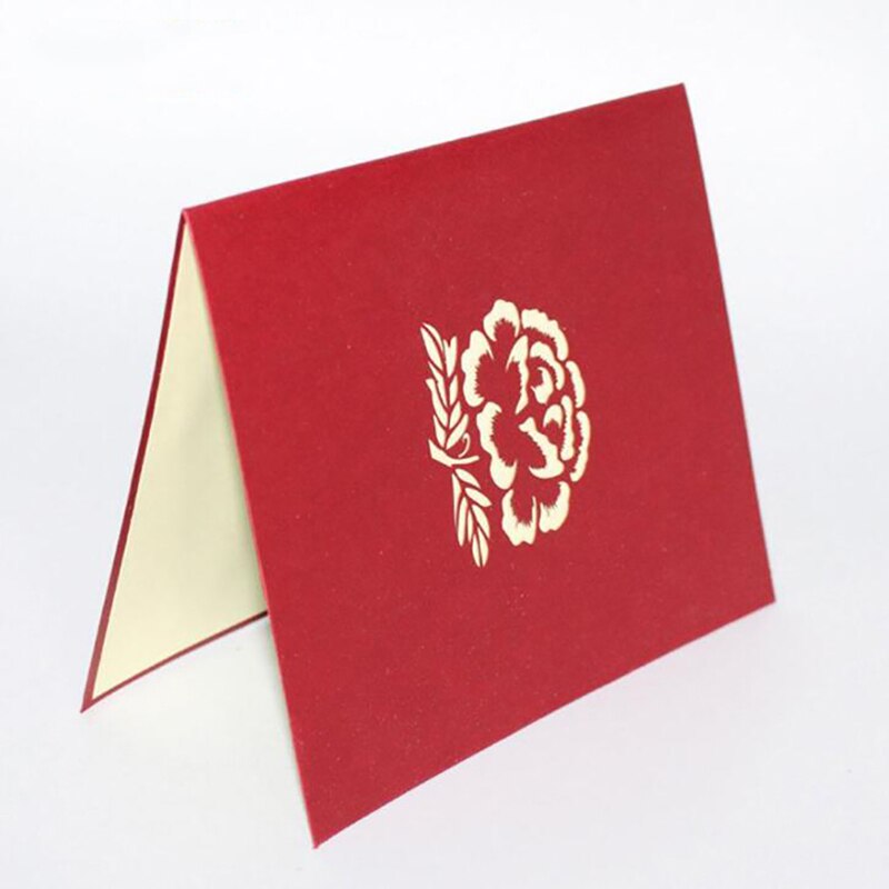 Cartoline Pop-UP 3D regali auguri di fiori cartoline di invito per feste di peonia Luoyang con busta Baby Shower regalo buon compleanno
