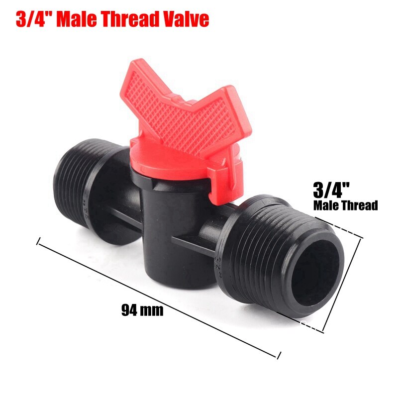 Mini válvula de esfera para irrigação, 2 peças, 1/4 "1/2", rosqueada, alta qualidade, conectores de água do jardim, válvula de gotejamento, interruptor de mangueira, controladores de água