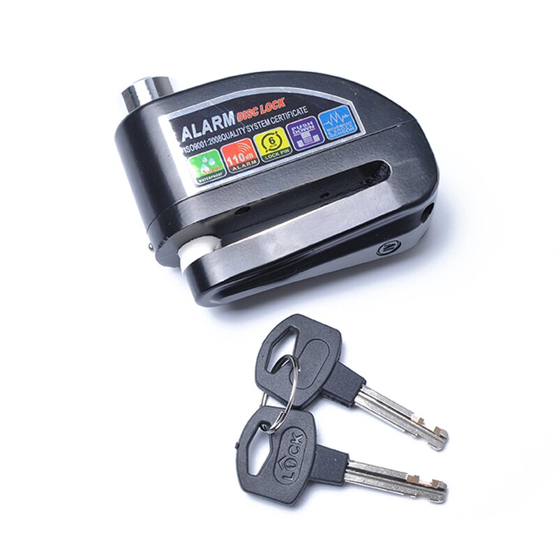 Motorcycle Disc Brake Alarm Lock 110db Theft Protection Moto Locks Waterproof Metal Bike Security Lock Motor Scooter Wheel Locks
