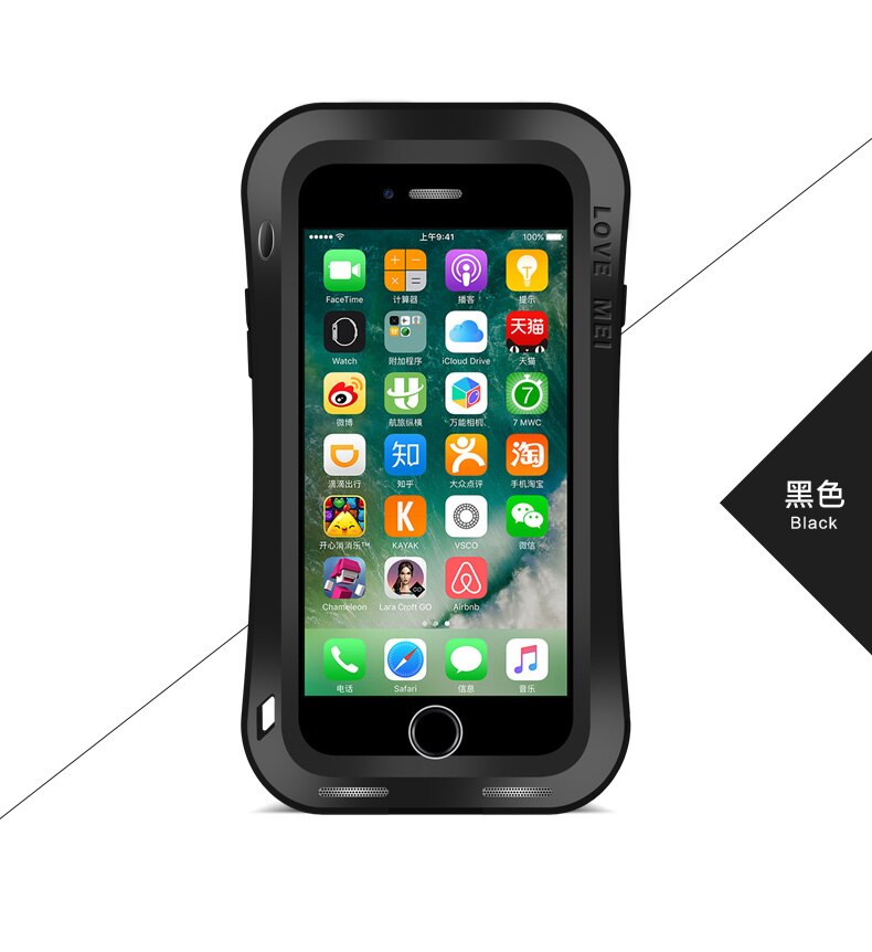 Robuuste, waterdichte en schokbestendige telefoonhoes van aluminiumlegering voor iphone 6, 6s , 78 plus