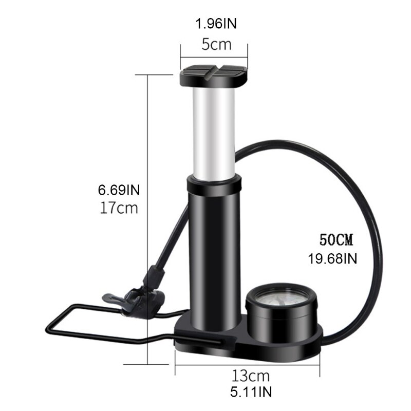 Bike Floor Pump - High Pressure 160PSI - Presta Val-ve Bike Pump Automatically Switches to Schrader for Road, MTB &amp; BMX