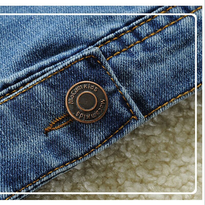 Blue Denim Jacket Voor Jongens Kids Solid Causale Jean Jas Bovenkleding Voor Tieners Jongen 110-160 Cm LM073