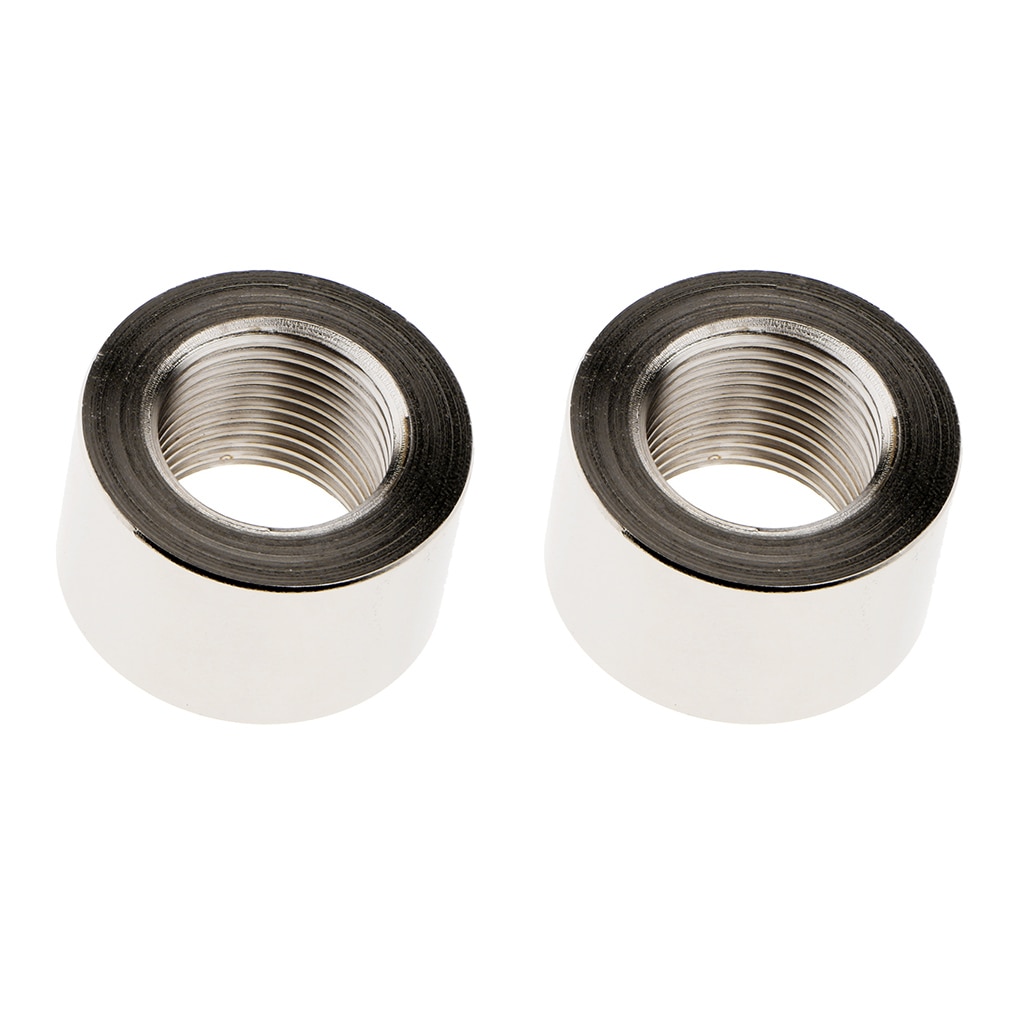 2 Pieces 304 Stainless Steel O2 Oxygen Sensor Exhaust Bung Nut M18 x 1.5mm
