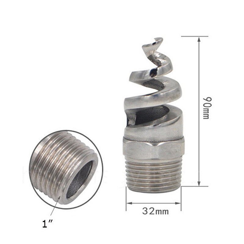 ! 1" 1/2" Full Cone Spiral Jet Nozzle Stainless Watering Mist Sprinkler For Garden And Lawn Irrigation