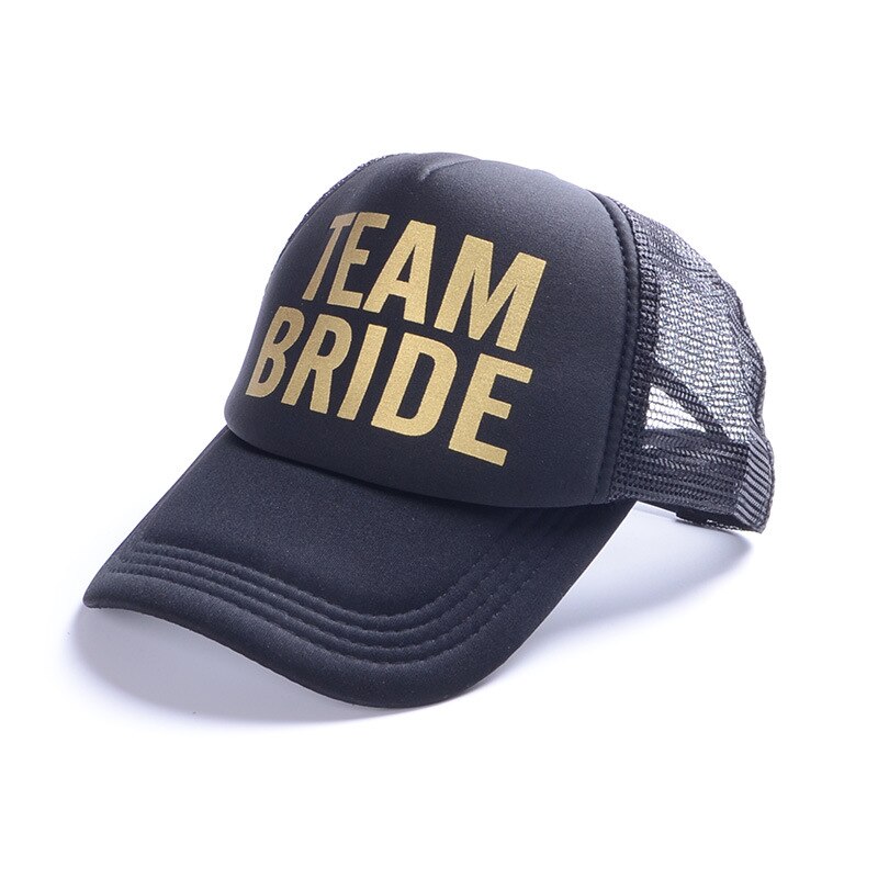 BRAUT Kader Junggeselle Frau Snapback Kappen Hüfte hüpfen Marken Baseball Gittergewebe Deckel Hochzeit Party Mann Einstellbare Goldene knapp Rosa Farbe