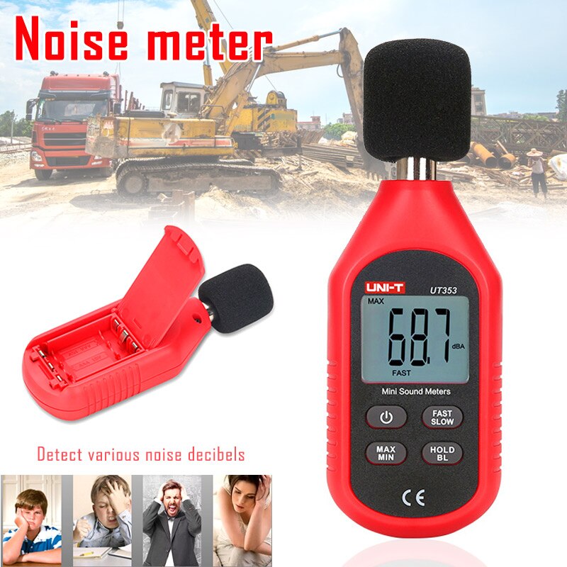 Mini Digital Sound Level Meter 30-130dB Decibel di Rumore Monitoraggio Tester Strumento di Misura SDF-SHIP