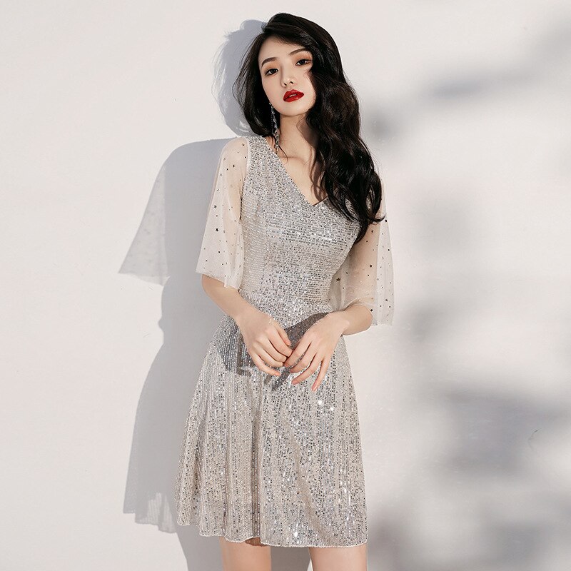 Vestidos De Noche sencillos con escote en V para baile De graduación, vestido Formal De De una línea, bata De noche,