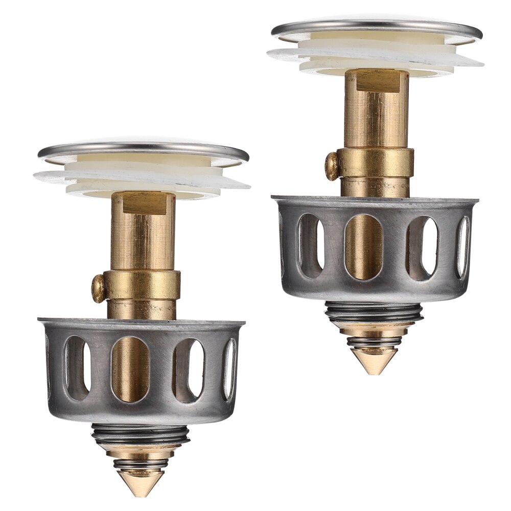 2pcs Basin Sink Drain Stopper Bathroom Strainer Wash Basin Bounce Drain Filter